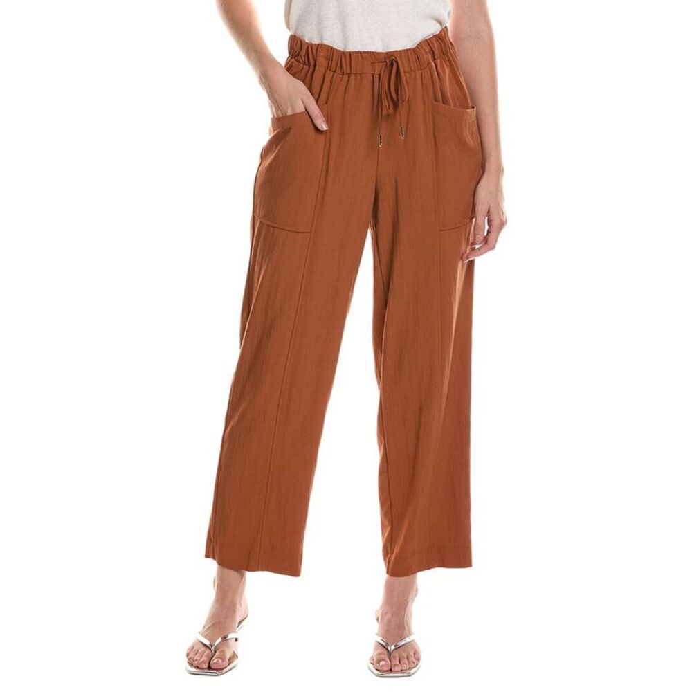 Anne Klein Womens  Petite Pull-On Pocket Straight Ankle Pant